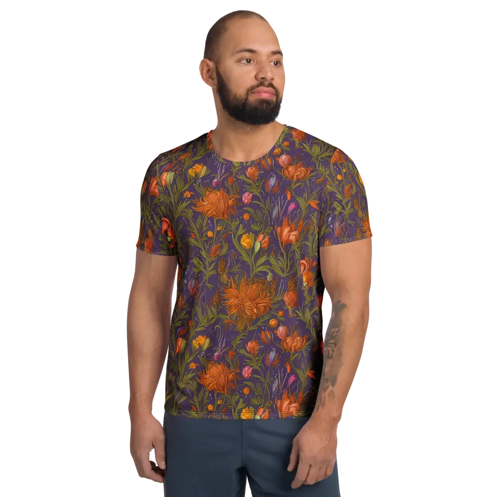 Botanical Nebula on Men's Athletic T-Shirt — Front