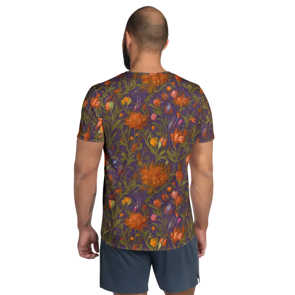 Botanical Nebula on Men's Athletic T-Shirt — Back