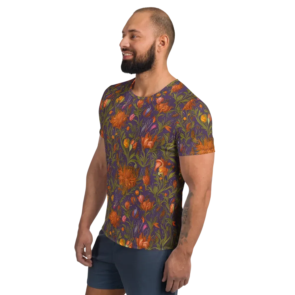Botanical Nebula on Men's Athletic T-Shirt — Left