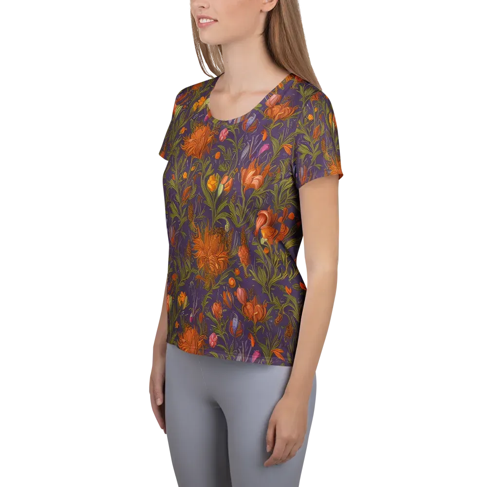 Botanical Nebula on Women's Athletic T-Shirt — Left