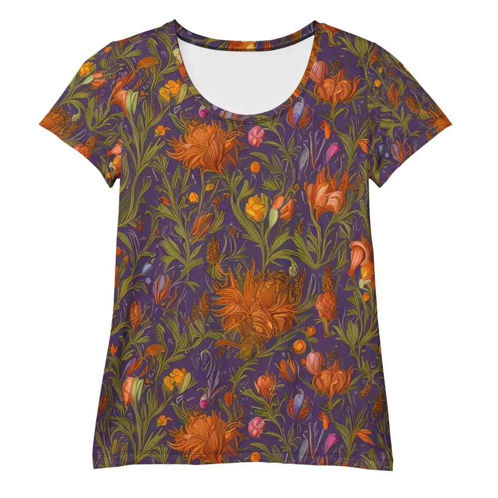 Botanical Nebula on Women's Athletic T-Shirt — Front