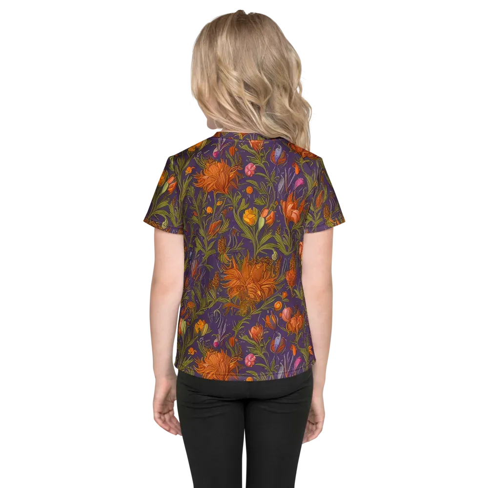 Botanical Nebula on Kids Crew Neck T-Shirt — Back