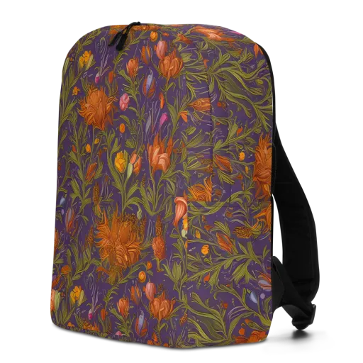 Botanical Nebula on a Minimalist Backpack