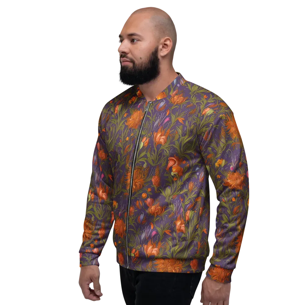 Botanical Nebula on Bomber Jacket — Left
