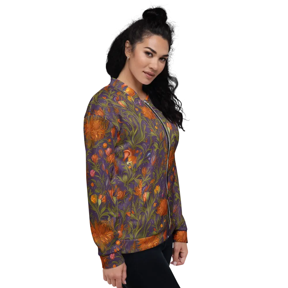 Botanical Nebula on Bomber Jacket — Right