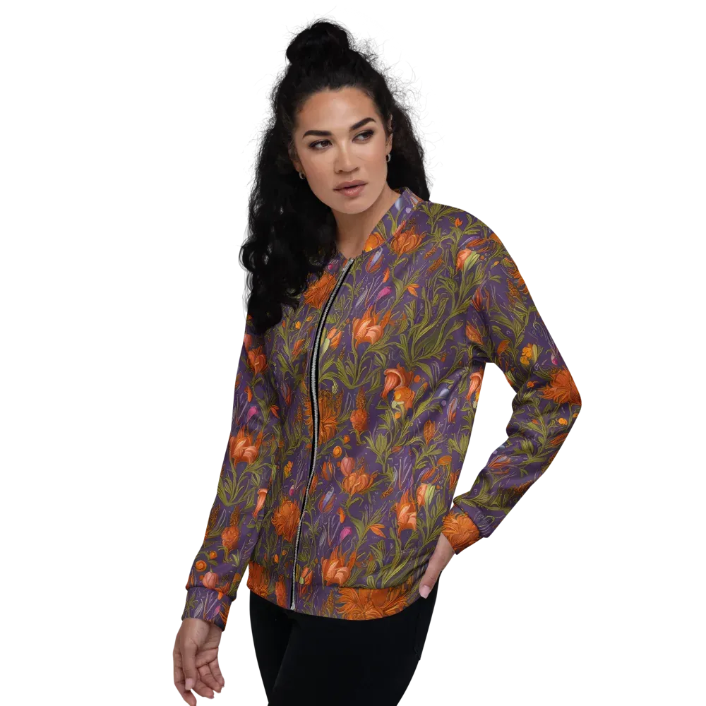 Botanical Nebula on Bomber Jacket — Left