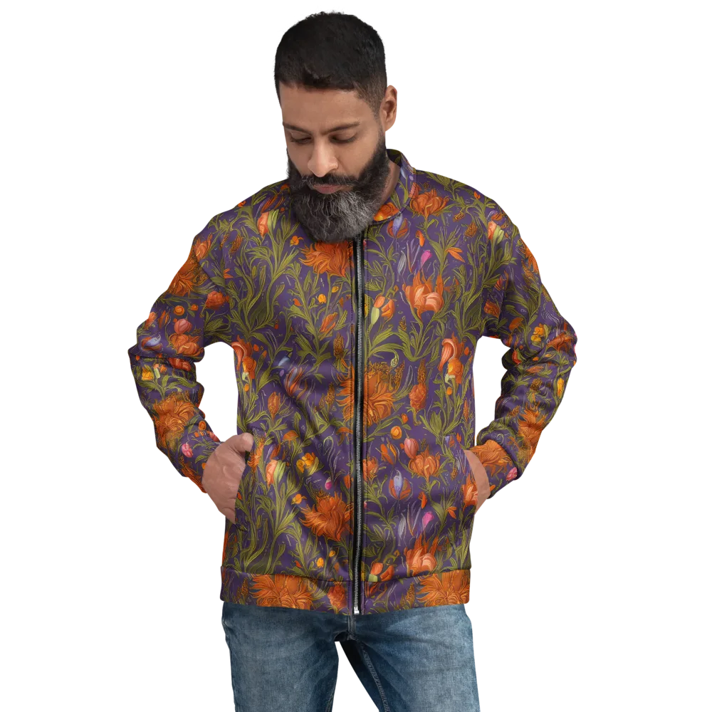 Botanical Nebula on Bomber Jacket — Front