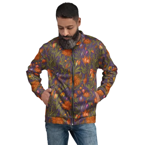 Botanical Nebula on a Bomber Jacket