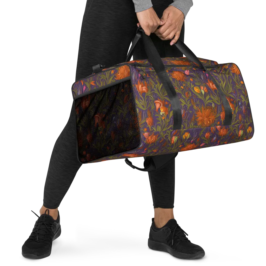 Botanical Nebula on Duffle Bag — Right Front