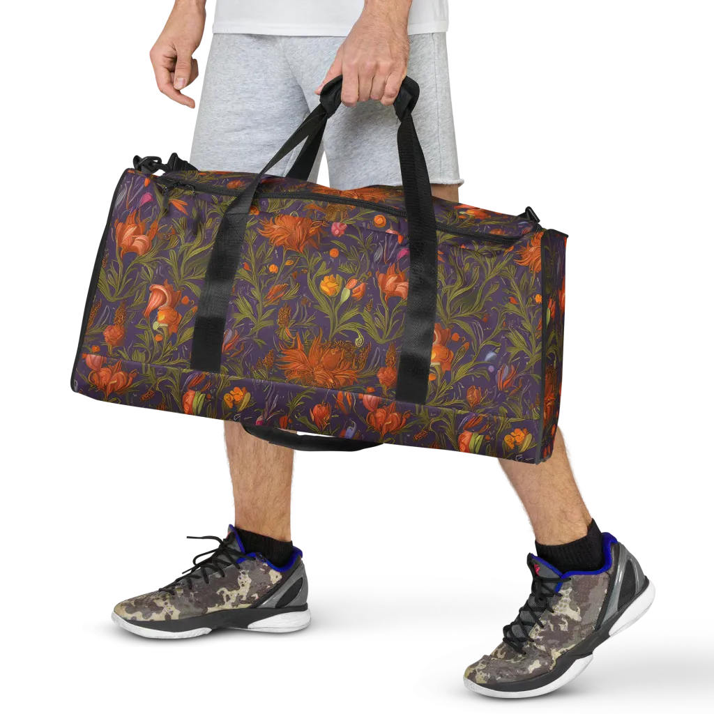 Botanical Nebula on Duffle Bag — Front