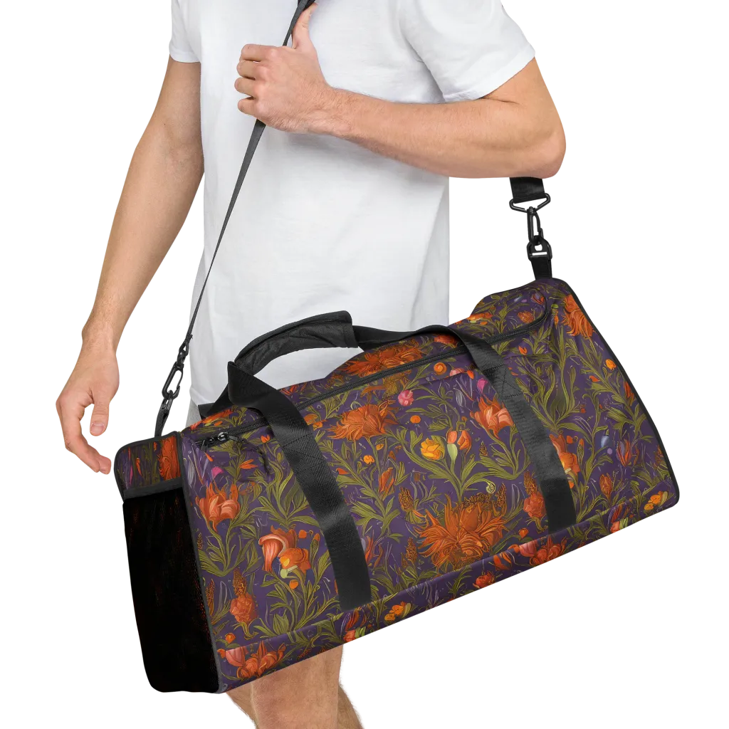 Botanical Nebula on Duffle Bag — Right Front