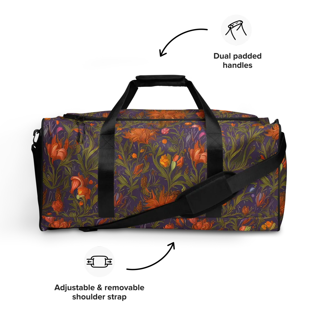 Botanical Nebula on Duffle Bag — Front