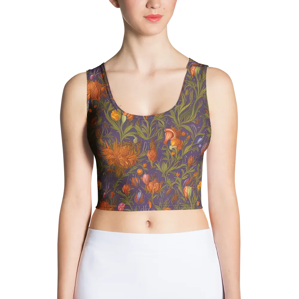 Botanical Nebula on Crop Top — Front