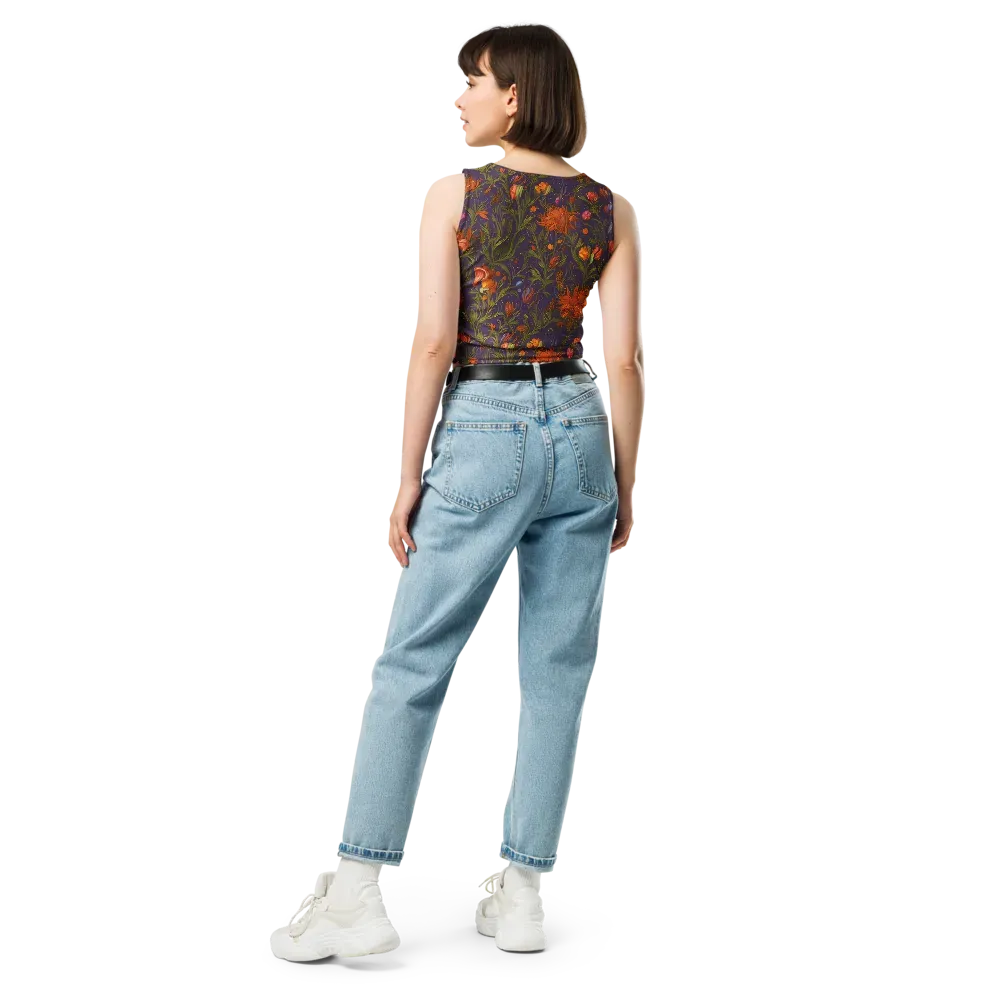 Botanical Nebula on Crop Top — Back