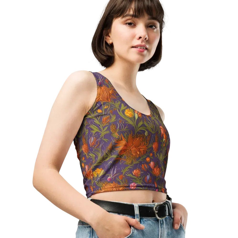 Botanical Nebula on Crop Top — Right Front