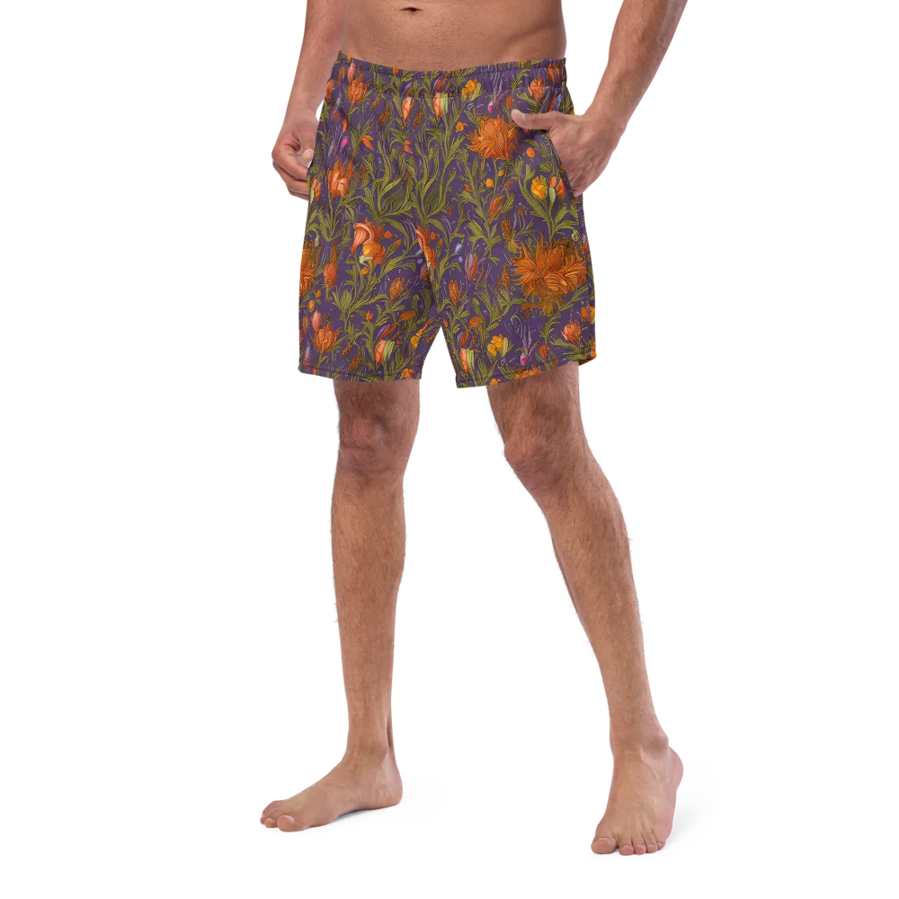 Botanical Nebula on Swim Trunks — Left Front