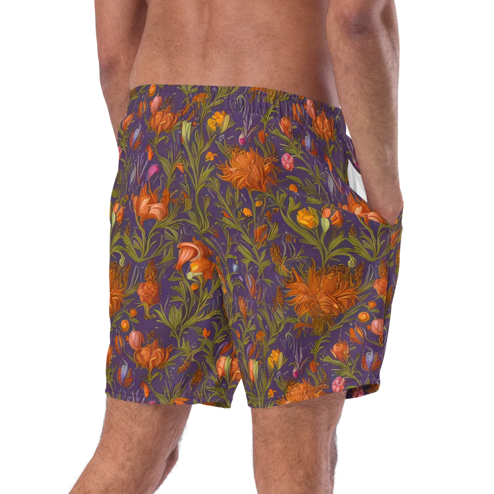 Botanical Nebula on Swim Trunks — Right Back