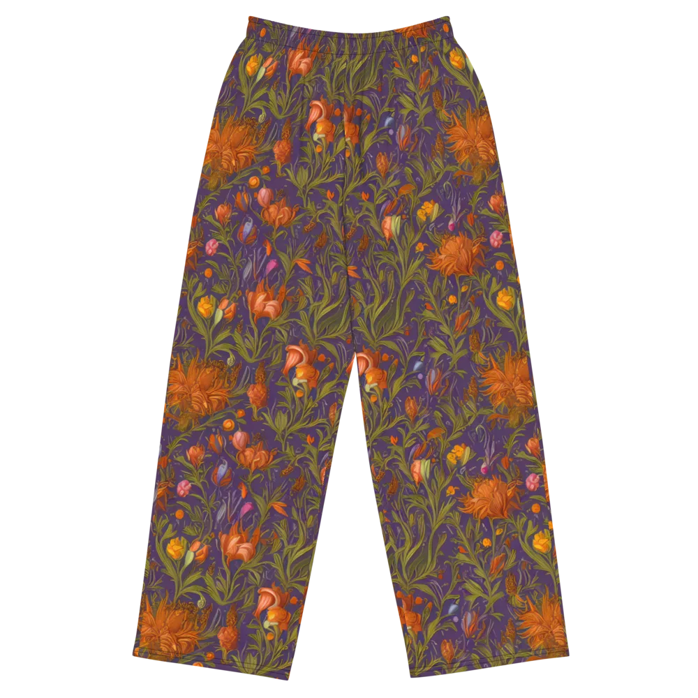 Botanical Nebula on Wide-Leg Pants — Front