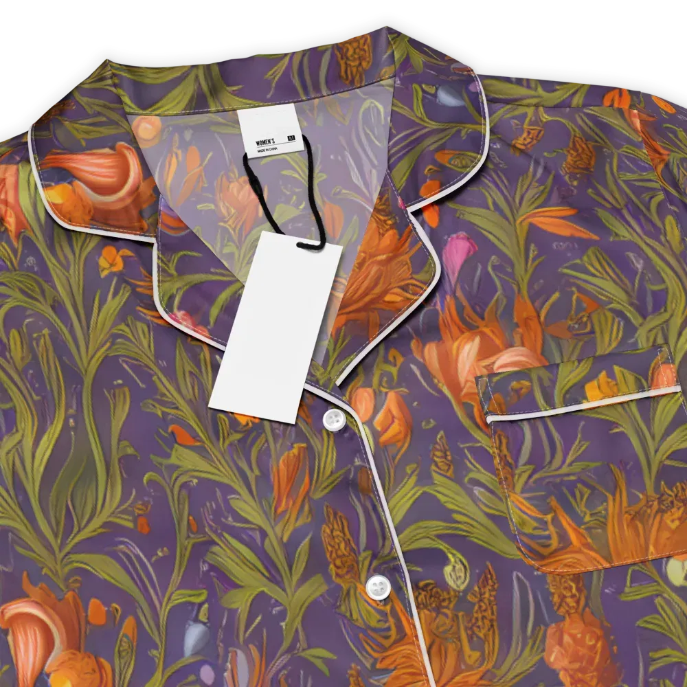 Botanical Nebula on Women's Short Sleeve Pajama Top — Product details