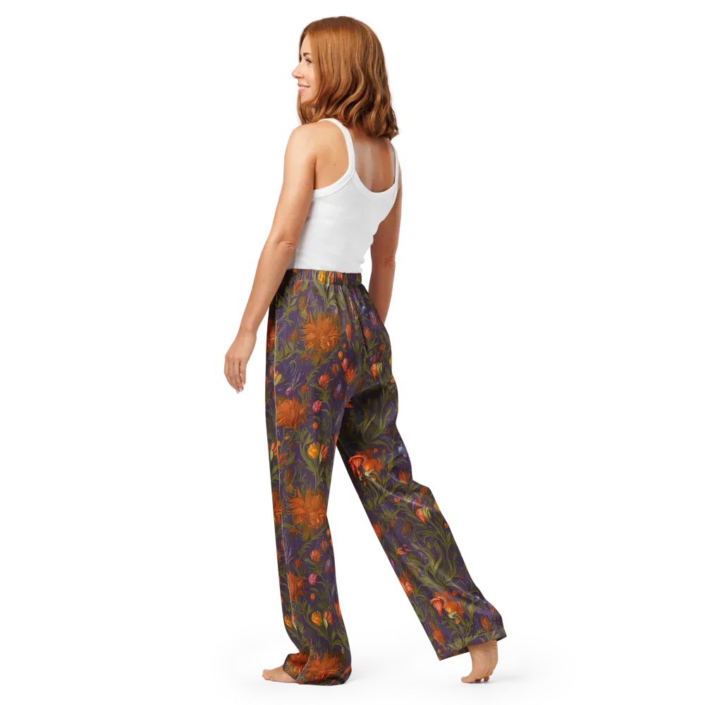 Botanical Nebula on Women's Pajama Pants — Back