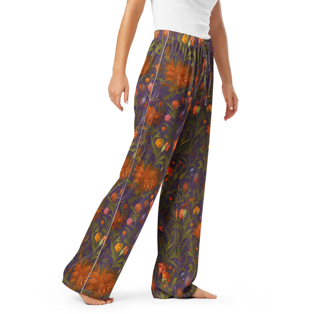 Botanical Nebula on Women's Pajama Pants — Right Front