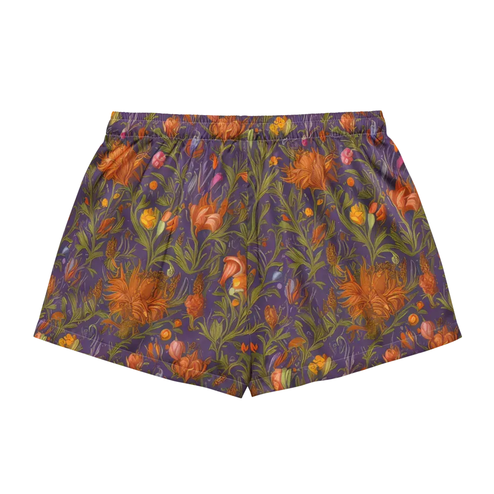 Botanical Nebula on Women's Pajama Shorts — Back