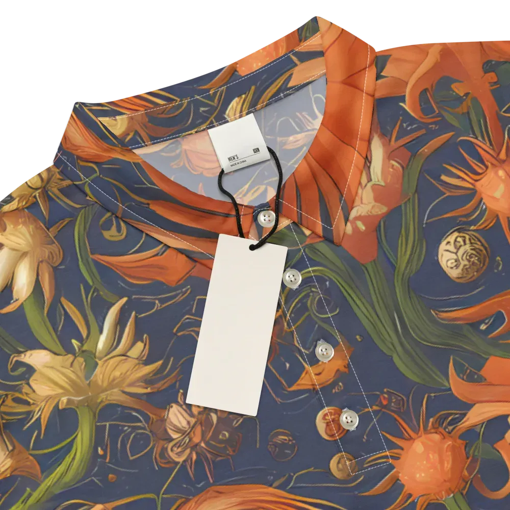 Stellar Blooms on Men's Slim Fit Polo Shirt — Product details