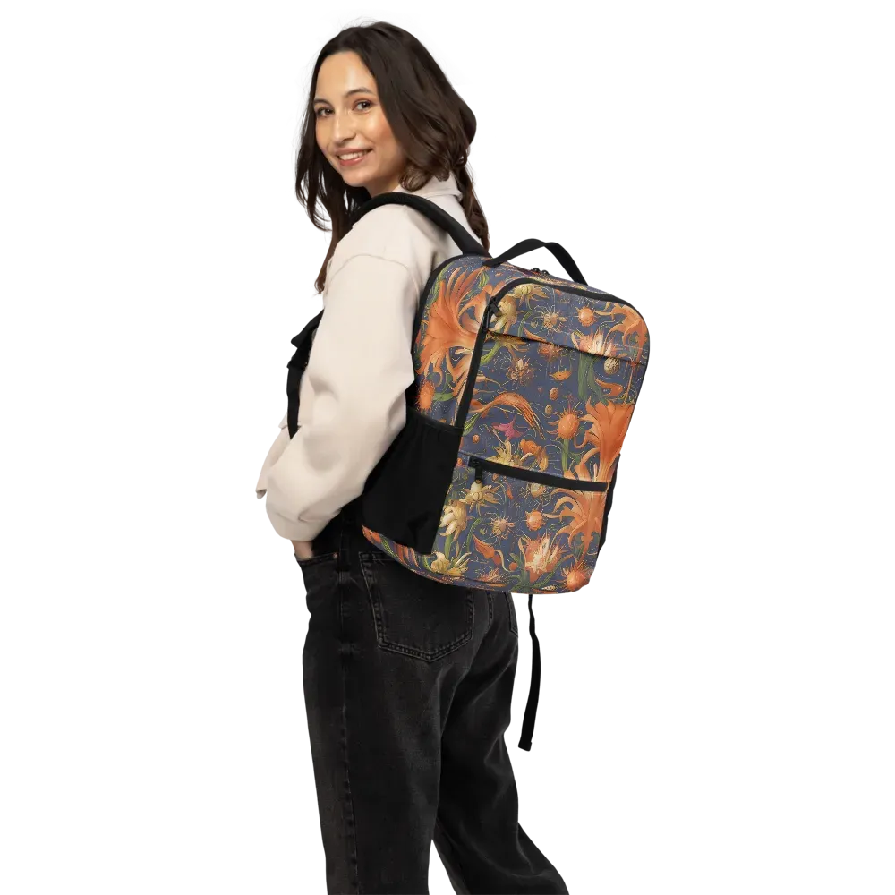 Stellar Blooms on Utility Backpack — Back