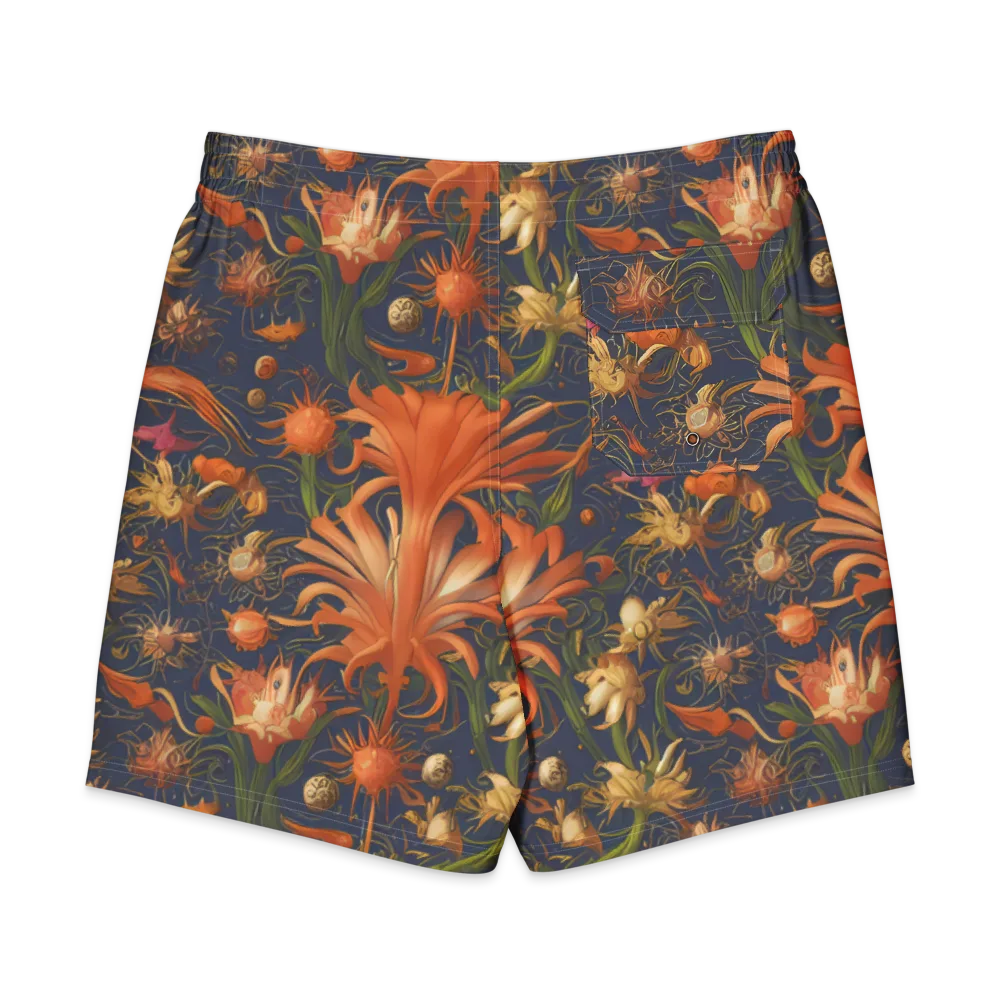 Stellar Blooms on Men's Board Shorts — Back