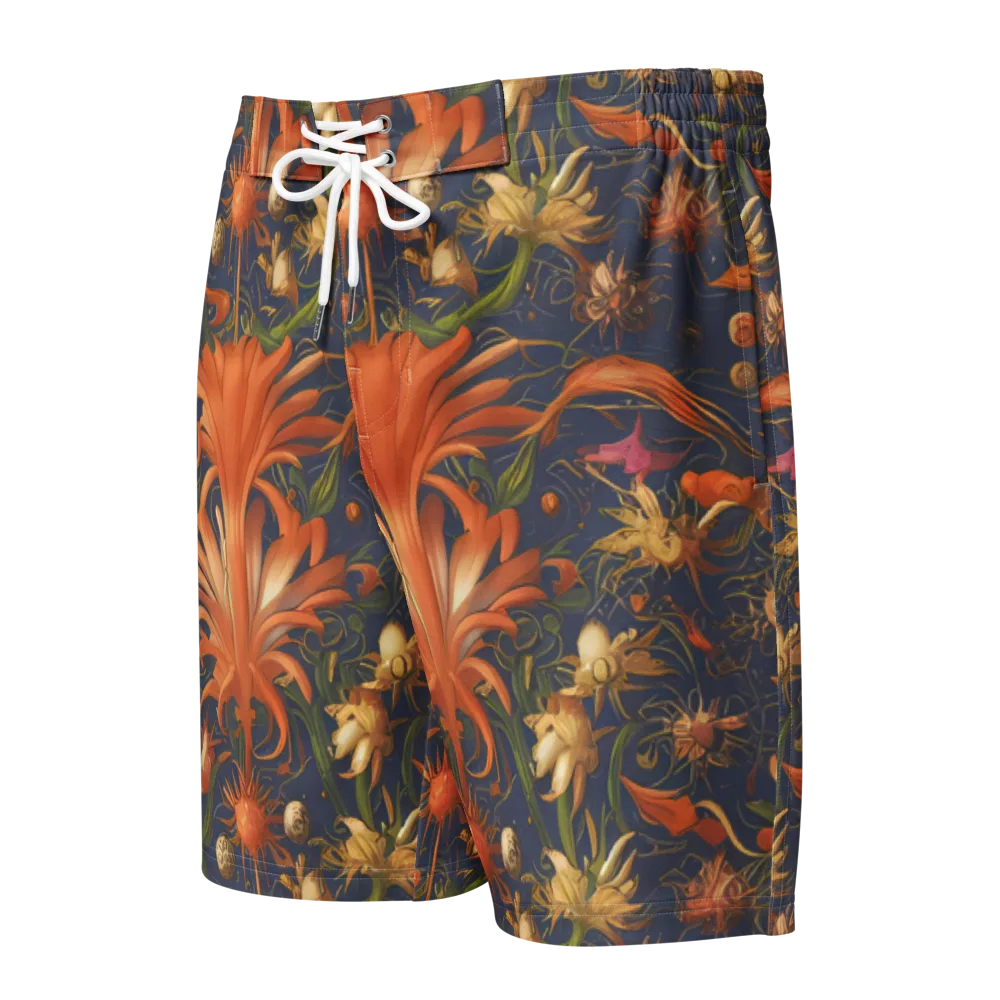 Stellar Blooms on Men's Board Shorts — Front