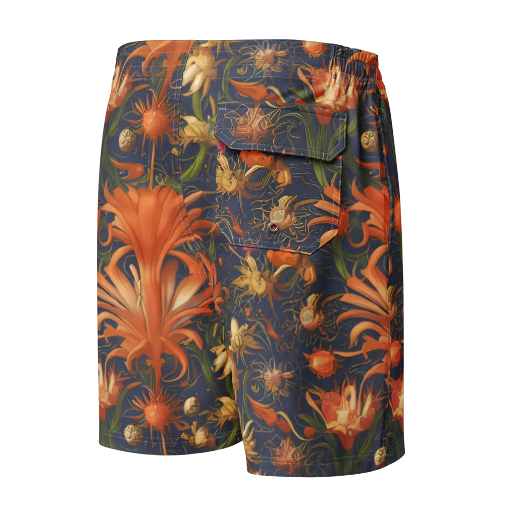 Stellar Blooms on Men's Board Shorts — Back