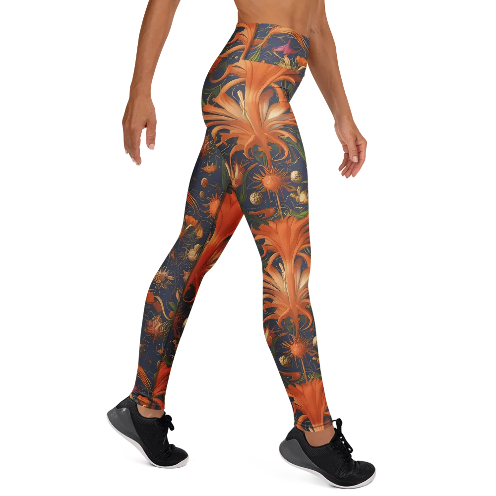 Stellar Blooms on Yoga Leggings — Right