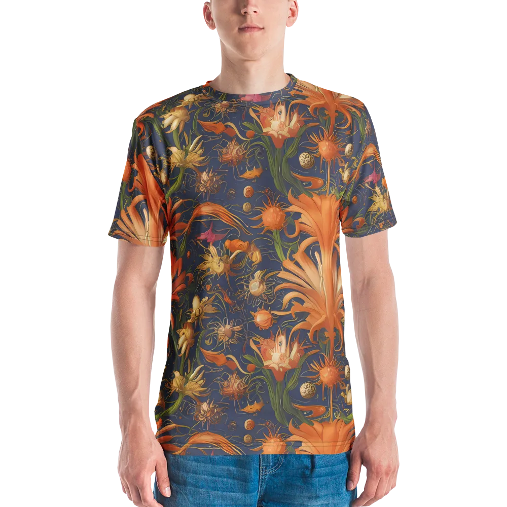 Stellar Blooms on Men's Crew Neck T-Shirt — Front