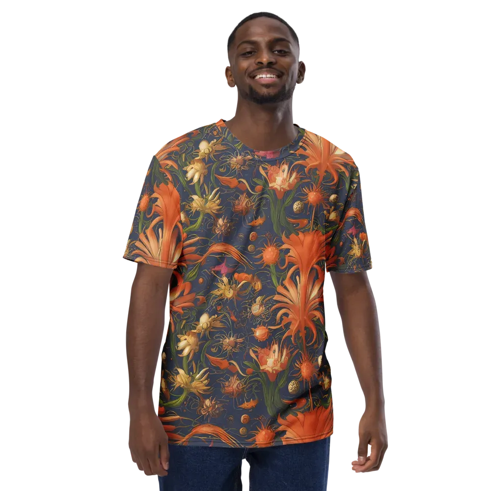 Stellar Blooms on Men's Crew Neck T-Shirt — Front