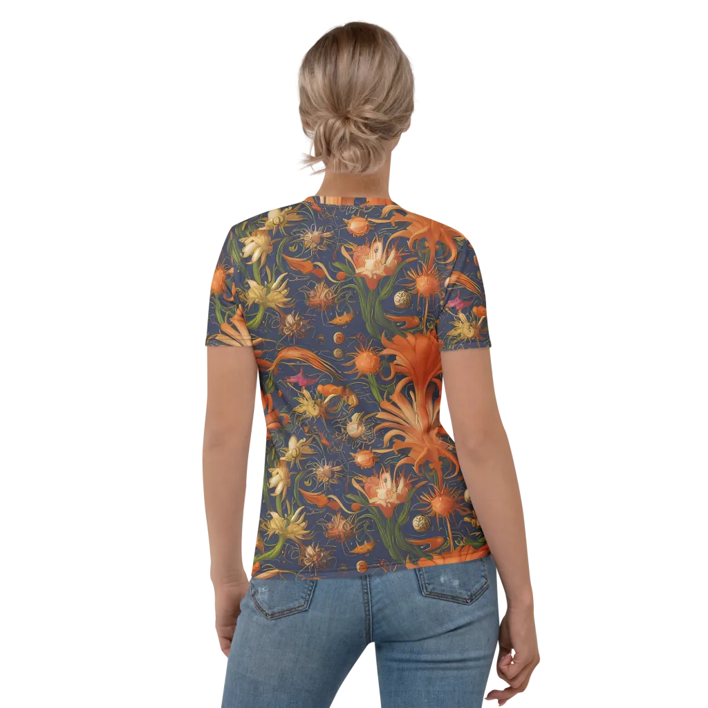Stellar Blooms on Women's Crew Neck T-Shirt — Back