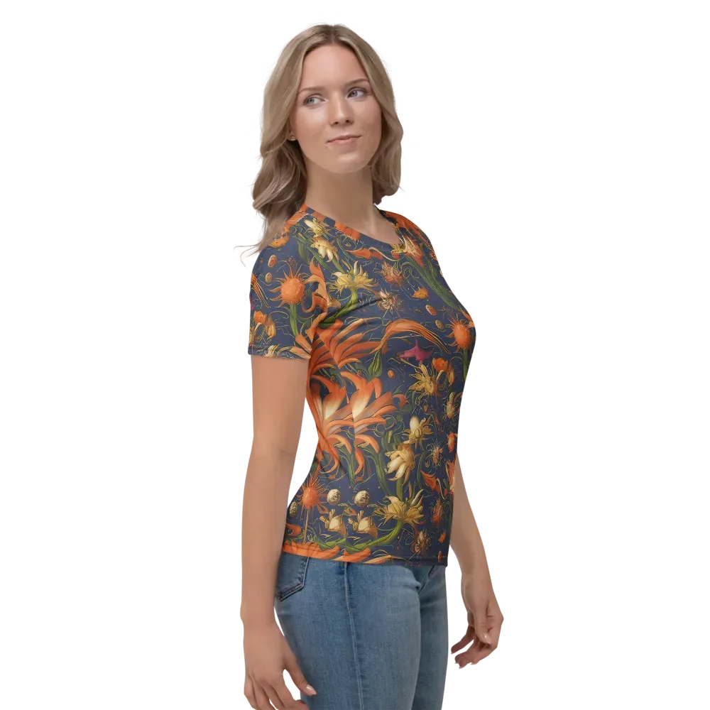 Stellar Blooms on Women's Crew Neck T-Shirt — Right