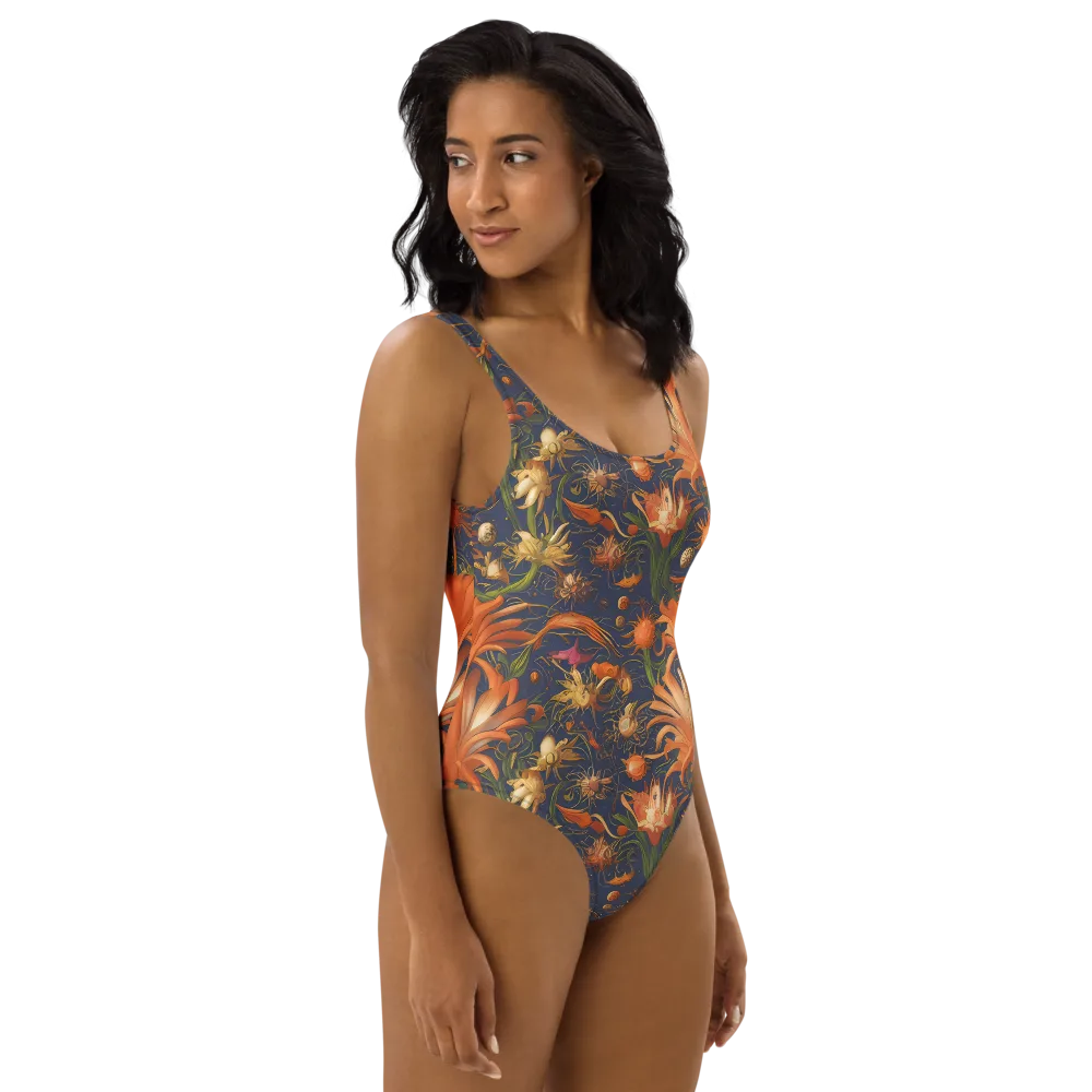 Stellar Blooms on One-Piece Swimsuit — Right
