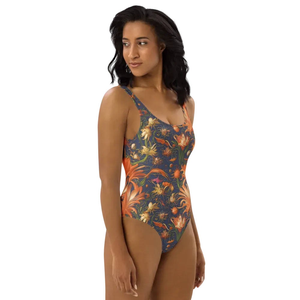 Stellar Blooms on One-Piece Swimsuit — Right