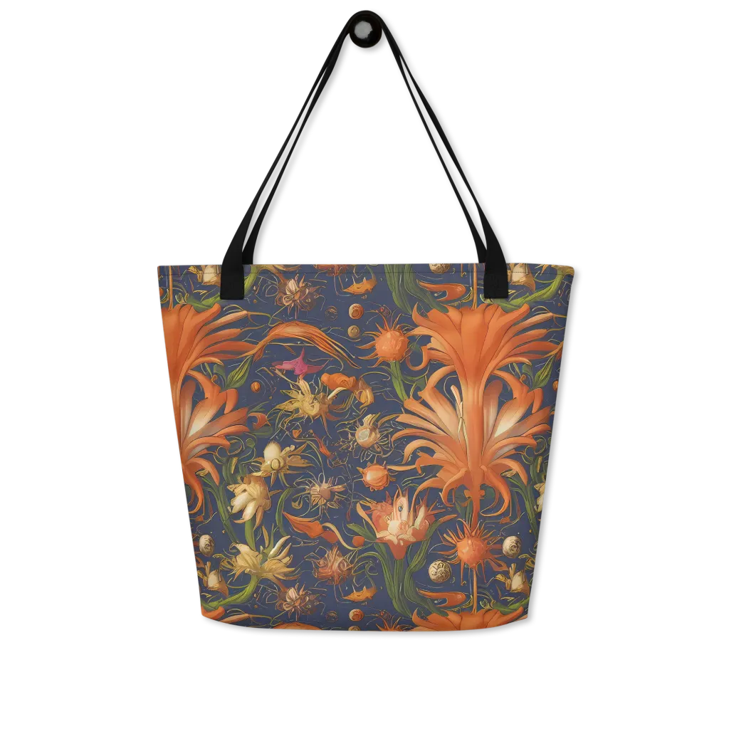 Stellar Blooms on Large Tote Bag W/ Pocket — Front