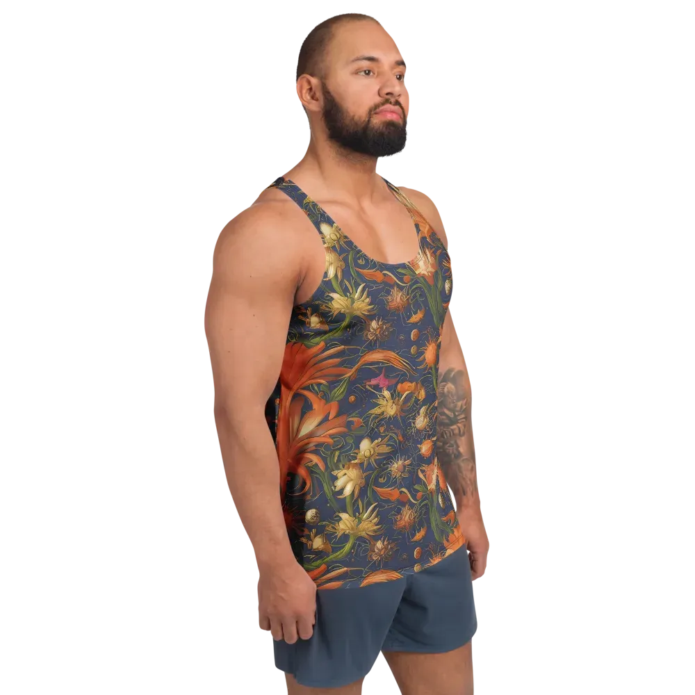 Stellar Blooms on Men's Tank Top — Right Front