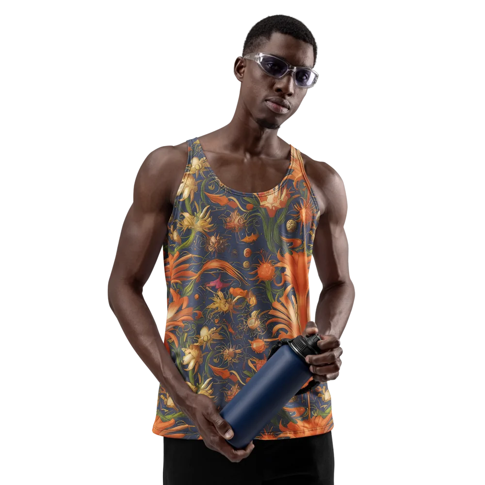 Stellar Blooms on Men's Tank Top — Front