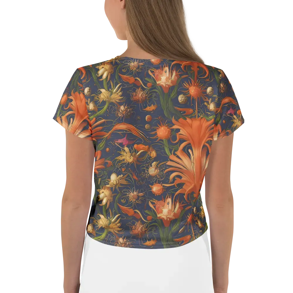 Stellar Blooms on Crop Tee — Back
