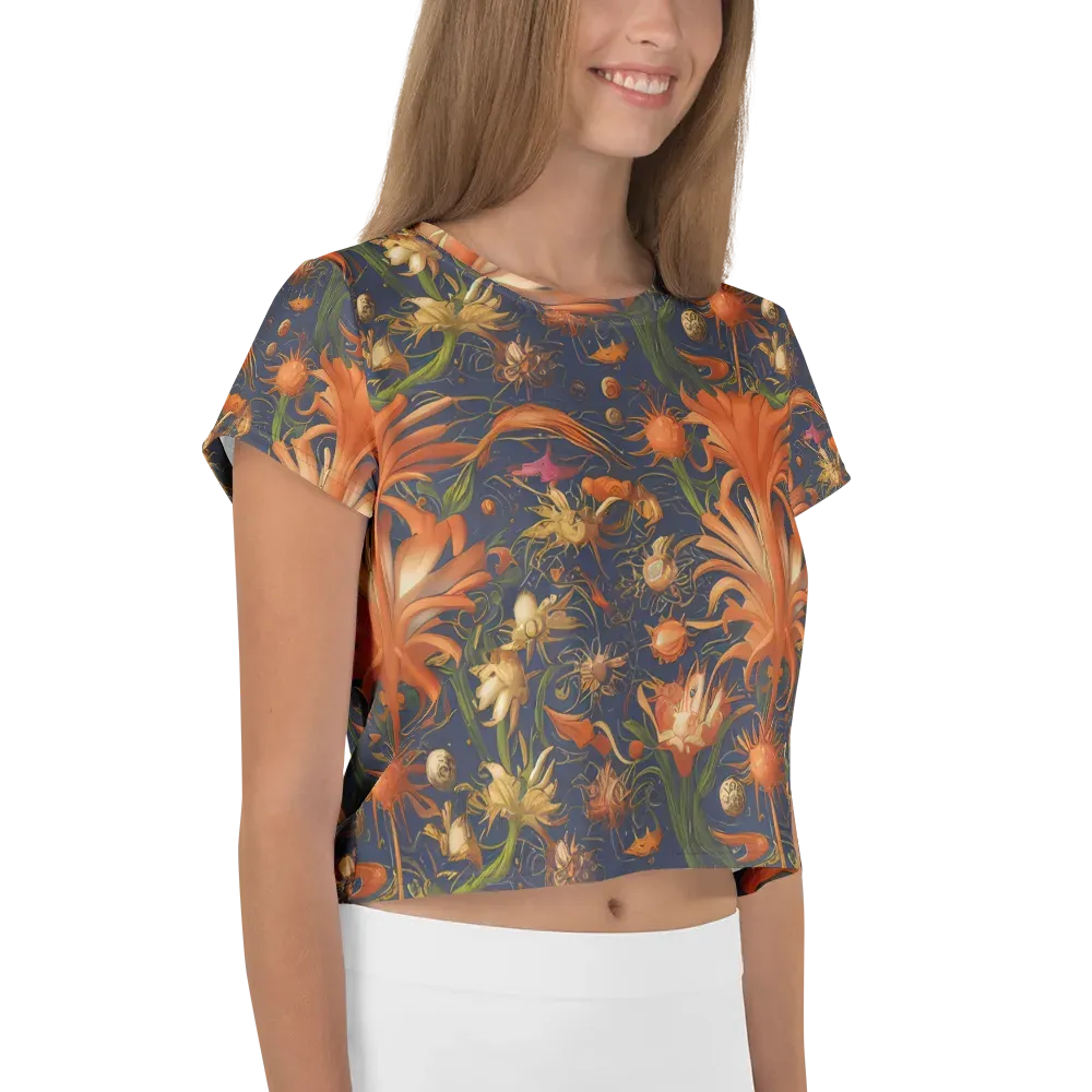 Stellar Blooms on Crop Tee — Right