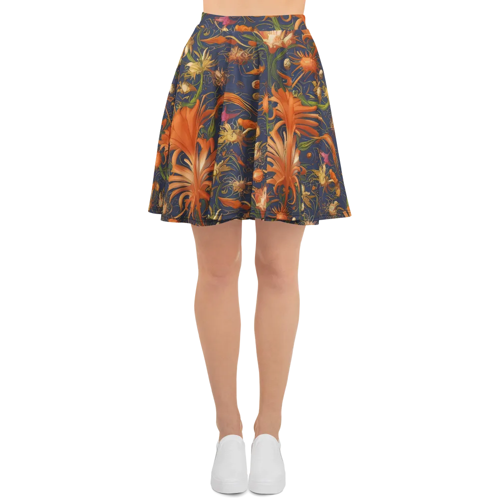 Stellar Blooms on Skater Skirt — Front