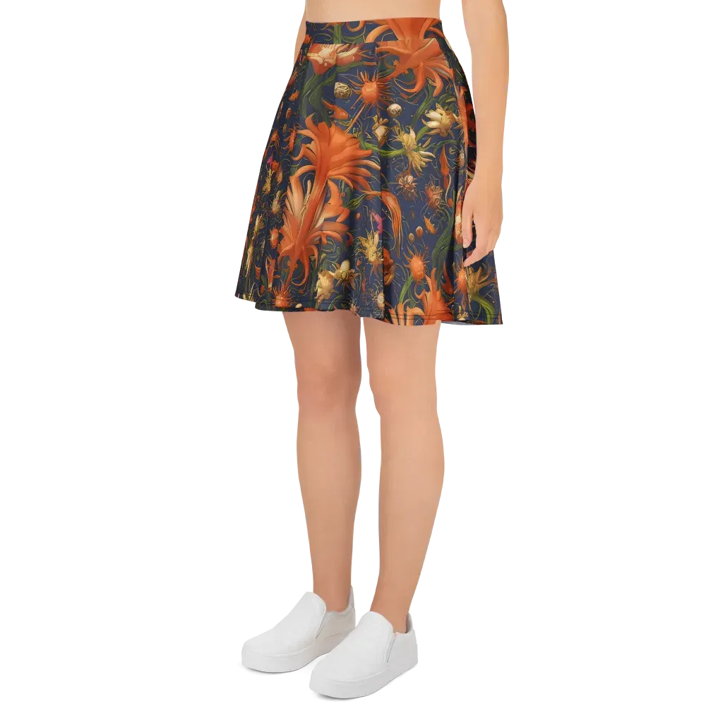 Stellar Blooms on Skater Skirt — Left