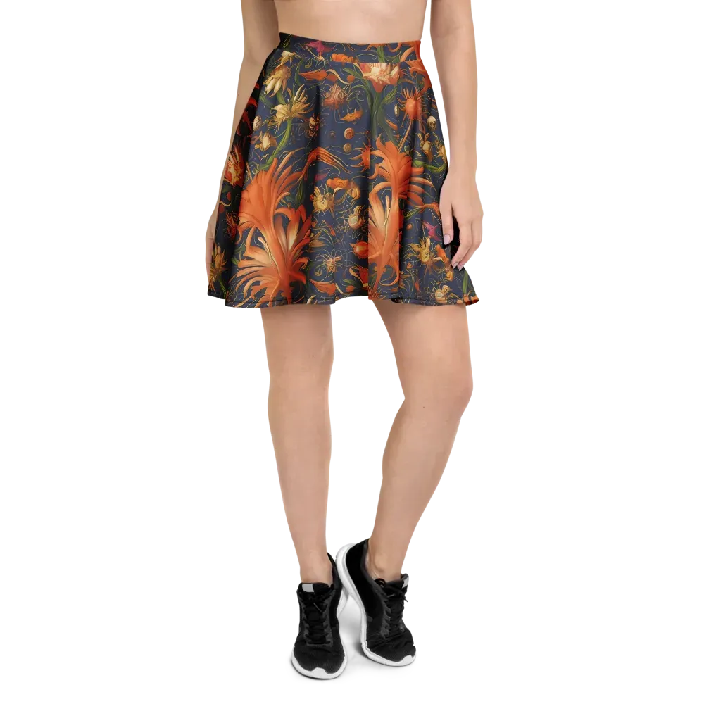 Stellar Blooms on Skater Skirt — Front