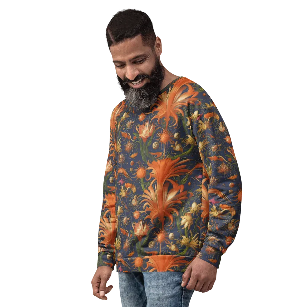 Stellar Blooms on Sweatshirt — Left Front