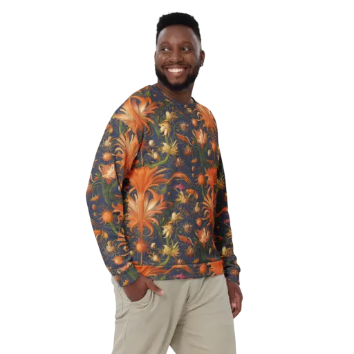 Stellar Blooms on a Sweatshirt