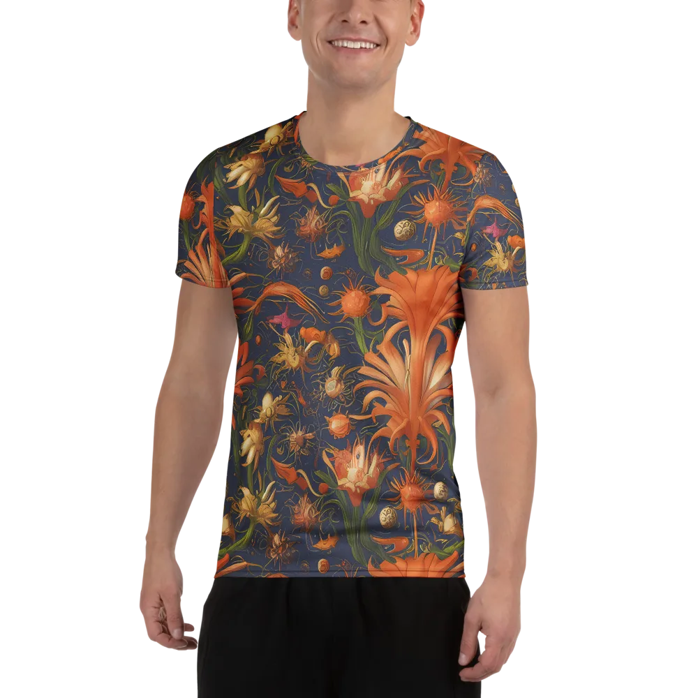 Stellar Blooms on Men's Athletic T-Shirt — Front