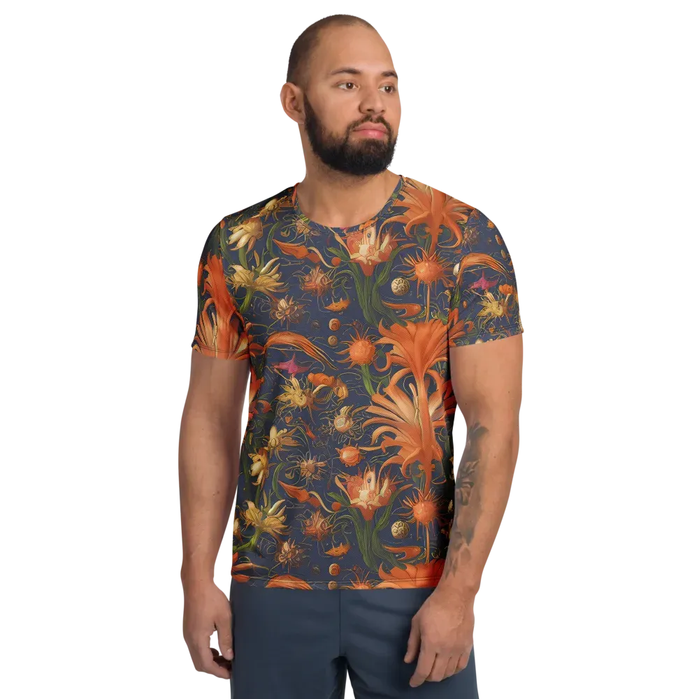 Stellar Blooms on Men's Athletic T-Shirt — Front